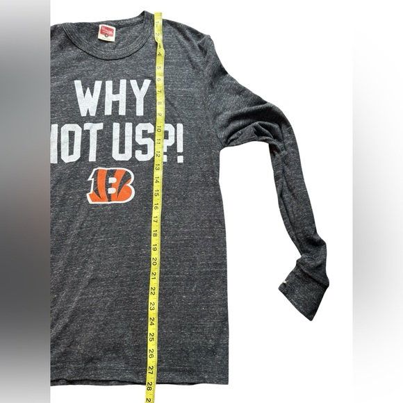 Cincinnati Bengals Shirt Mens Small Homage‎ Gray Long Sleeve NFL Football - Picture 6 of 7
